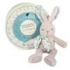 Outlet Lapin peluche gris en coton Bio 25 cm Doudous Coton Bio|Lapin