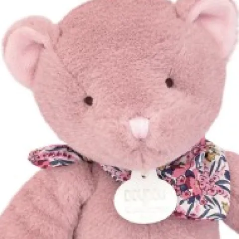 Outlet L'Ours Doudou® - Ours en peluche rose - 25 cm Les Boh'aime|Ours