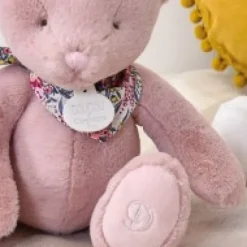 Outlet L'Ours Doudou® - Ours en peluche rose - 25 cm Les Boh'aime|Ours