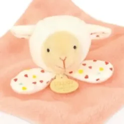 New Mini Doudou mouton plat orange - 19 cm Les Prix Doux|Rikikis & Méli Mélo