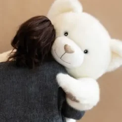 Sale Ours en peluche Géant Collection - Blanc Poudré -120 cm Les Prix Doux|Ours Collection