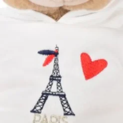 Hot Ours Peluche Sweat Tour Eiffel 28 cm : Souvenir Paris Souvenir Of Paris|Ours