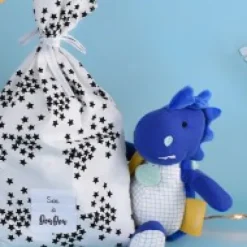 Sale Peluche de dinosaure bleu avec doudou -  Sashou - 25 cm Les Prix Doux|Calinosaure