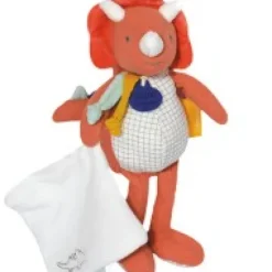 Online Peluche de dinosaure orange avec doudou -  Lou - 25 cm Les Prix Doux|Calinosaure