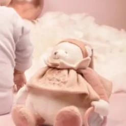 Best Peluche eveil Bébé Ours Rose - 30 cm - Collection Anniversaire Doudou® Anniversaire|Ours