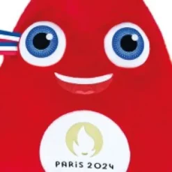 Outlet Peluche Géante Mascotte Officielle Jeux Olympiques Paris 2024 - 80 cm Mascotte Jo|Mascotte Jo