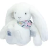 Hot Peluche lapin blanc 25 cm - Lapin Fleurette Lapin Fleurette|Lapin