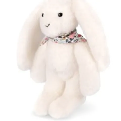 Hot Peluche lapin blanc 25 cm - Lapin Fleurette Lapin Fleurette|Lapin