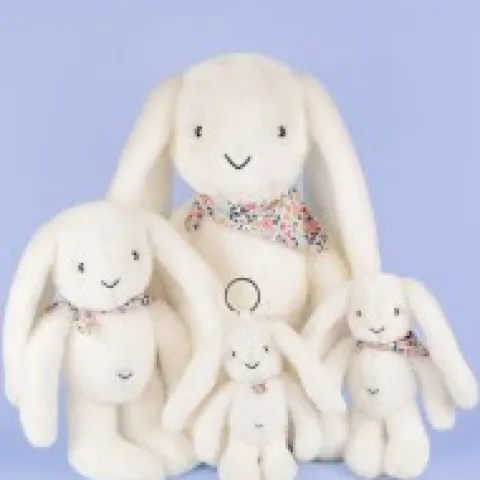 Online Peluche lapin Blanc XXL - Lapin Fleurette 50 cm Lapin Fleurette|Lapin