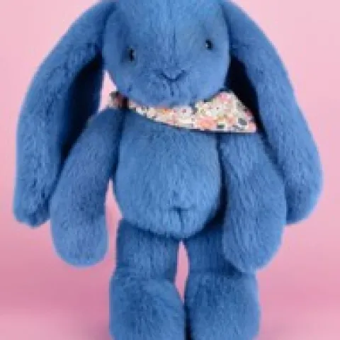 Best Peluche lapin Bleu 35 cm - Lapin Fleurette Lapin Fleurette|Lapin