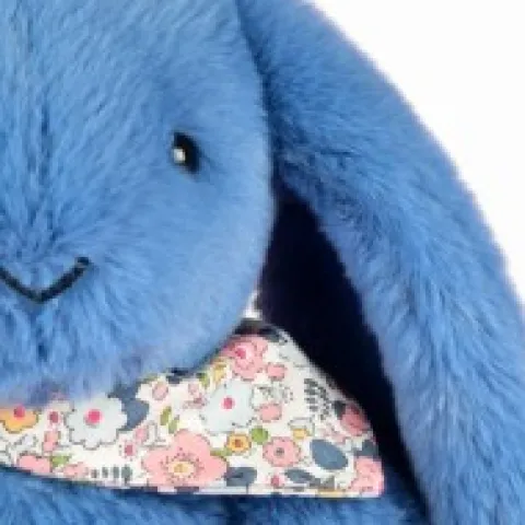 Best Peluche lapin Bleu 35 cm - Lapin Fleurette Lapin Fleurette|Lapin