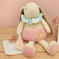 New Peluche lapin rose avec doudou - LAPIN CIBOULETTE - 28 cm Dans Mon Jardin|Lapin