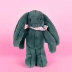 Outlet Peluche lapin vert 25 cm - Lapin Fleurette Lapin Fleurette|Lapin