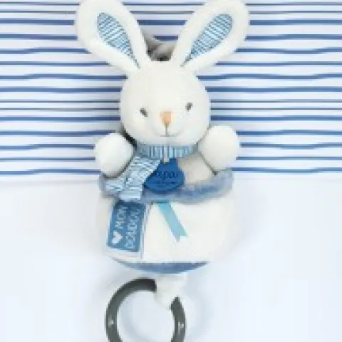 Sale Peluche musicale lapin bleu - 20 cm Les Prix Doux|Rikikis & Méli Mélo