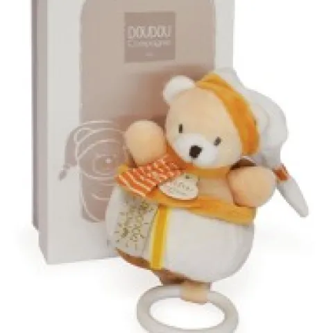 Hot Peluche musicale ours beige et miel - 20 cm Rikikis & Méli Mélo|Boîte À Musique