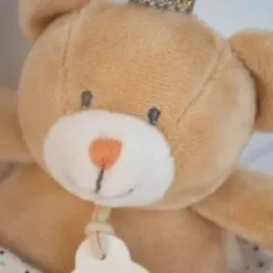 Hot Peluche musicale ours Petit Roi  marron - 14 cm Les Coffrets À Offrir|Cadeaux Naissance