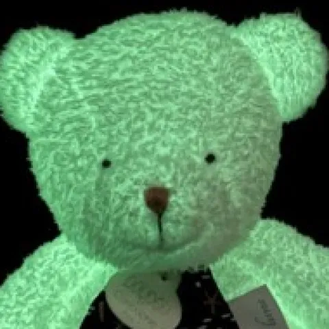 Outlet Peluche ours luminescent avec mouchoir - 28 cm - Clair de Lune Les Luminescents|Ours