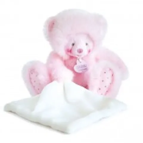 Fashion Peluche Ours Rose avec Mouchoir - Trop Mimi Les Prix Doux
