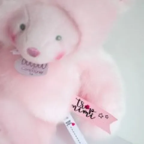 Fashion Peluche Ours Rose avec Mouchoir - Trop Mimi Les Prix Doux