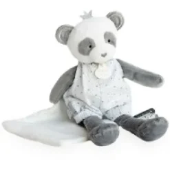Discount Peluche Panda gris avec doudou- Attrape-rêves - 28 cm Attrape-rêves|Panda