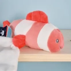 Discount Peluche poisson clown mignon avec doudou - corail - 16 cm Les Prix Doux|La Mer