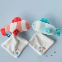 Discount Peluche poisson clown mignon avec doudou - corail - 16 cm Les Prix Doux|La Mer