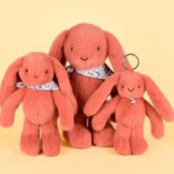 Hot Porte clé en peluche Lapin Orange - 18 cm - Lapin Fleurette Lapin Fleurette|Lapin