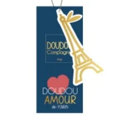 Outlet Porte clé hippopotame avec béret et marinière- 15 cm Souvenir Of Paris|Porte-clé