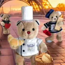 Fashion Porte clé Ours cuistot chef - 15 cm Souvenir Of Paris|Porte-clé