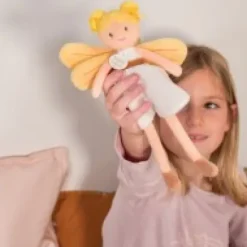 Hot Poupée souple Fée Aurore - Blanche et Jaune - 25 cm Poupées De Chiffon|Poupées De Chiffon