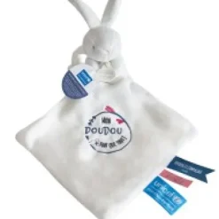 Outlet Sac à doudou + Doudou lapin "Mon Doudou + fort que tout " 10  cm - Unicef Cadeau À Moins De 20€|Les Prix Doux