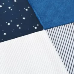 Clearance Tapis d'éveil Bébé - Bleu marine/ Blanc - 100 X 100 cm Les Tapis
