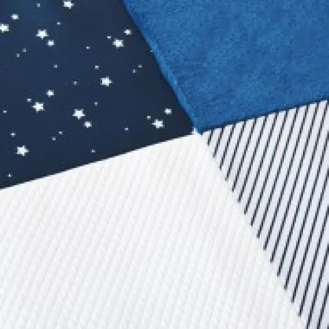 Clearance Tapis d'éveil Bébé - Bleu marine/ Blanc - 100 X 100 cm Les Tapis