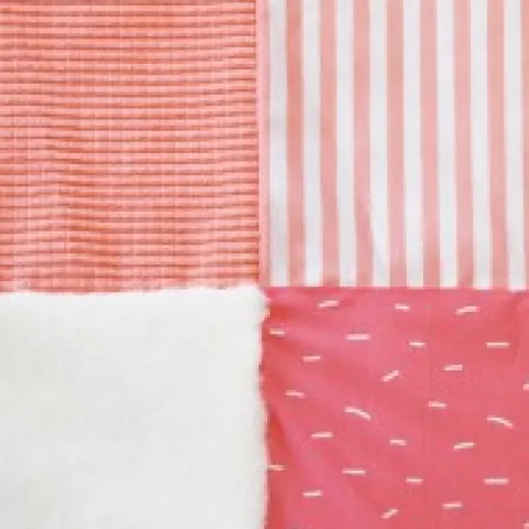Discount Tapis d'éveil Bébé - Corail / Blanc - 100 X 100 cm Les Tapis