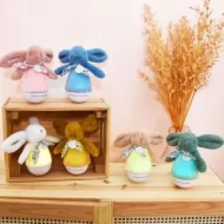 Online Veilleuse bebe musicale Culbuto bleue - 16 cm Lapin Doudou|Lapin