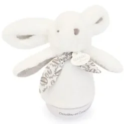 Hot Veilleuse bebe musicale Culbuto blanc - 16 cm Lapin Doudou|Lapin